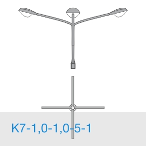 К7-1,0-1,0-5-1 консольный четырехрожковый кронштейн